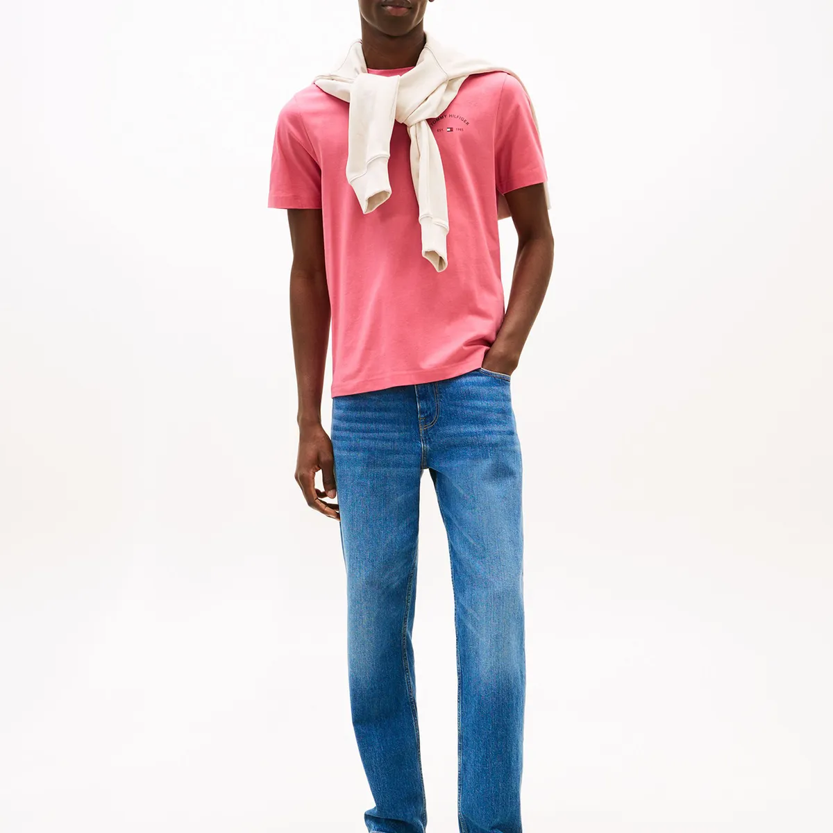TOMMY HILFIGER - Polera Con Logo Hotel Rosado Tommy Hilfiger