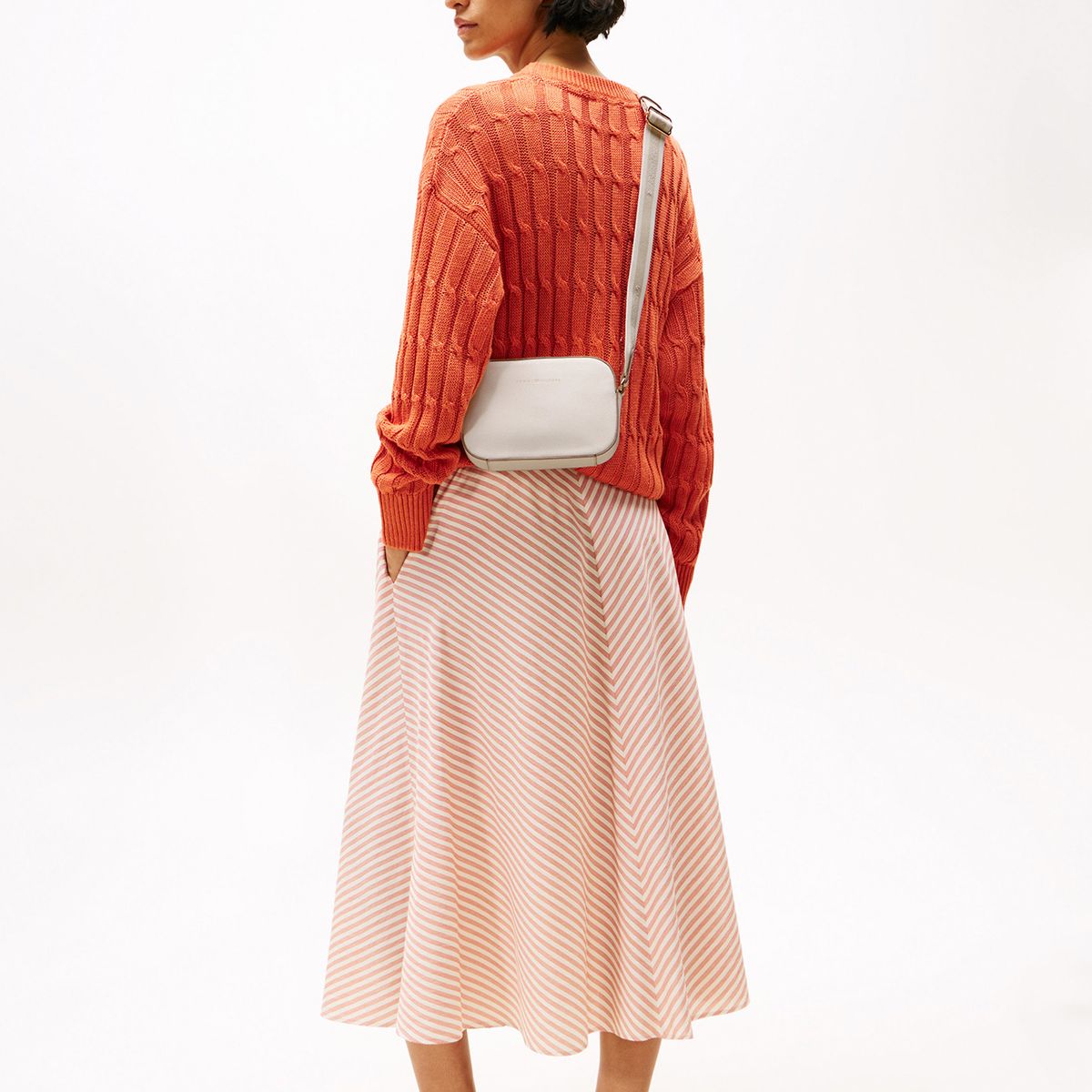 TOMMY HILFIGER - Bandolera Con Logo Webbing Blanco Tommy Hilfiger