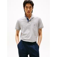 Polo Cuello A Contraste Con Logo Gris