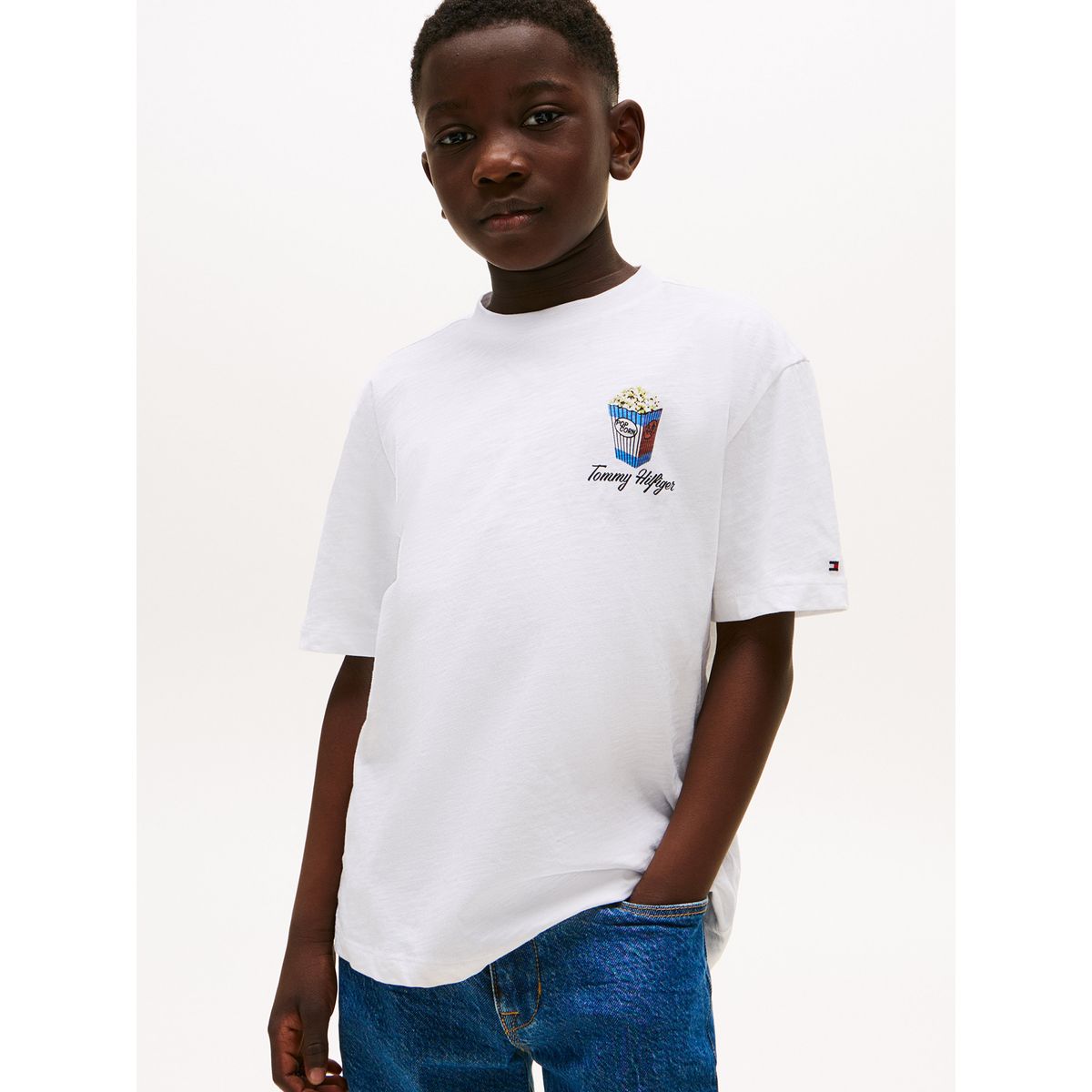 TOMMY HILFIGER - Polera Photo Print Logo Blanco Tommy Hilfiger