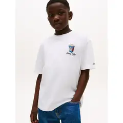 TOMMY HILFIGER - Polera Photo Print Logo Blanco