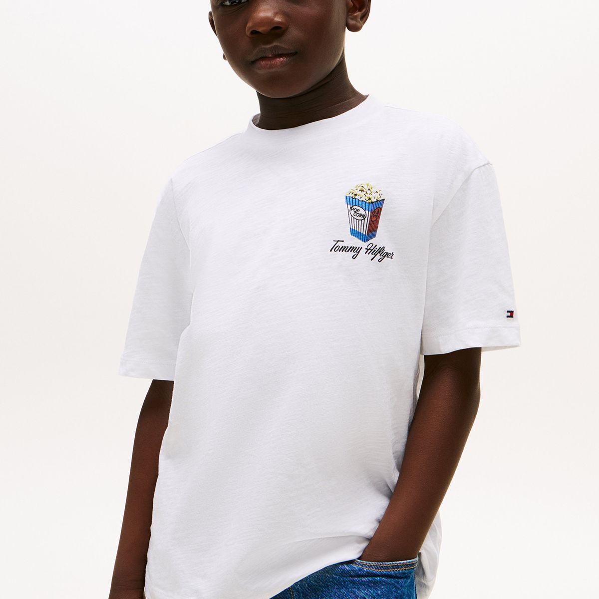 TOMMY HILFIGER - Polera Photo Print Logo Blanco Tommy Hilfiger