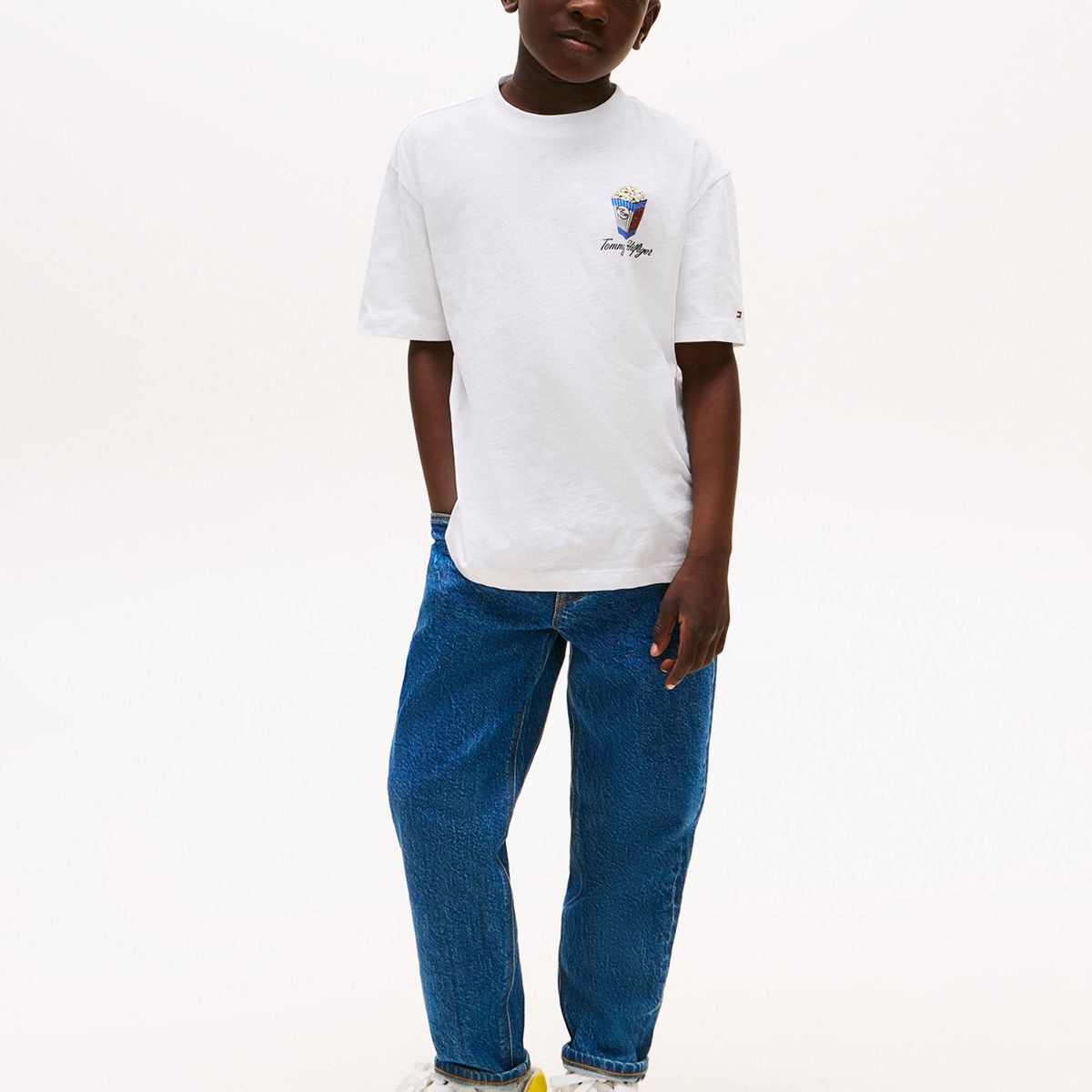 TOMMY HILFIGER - Polera Photo Print Logo Blanco Tommy Hilfiger