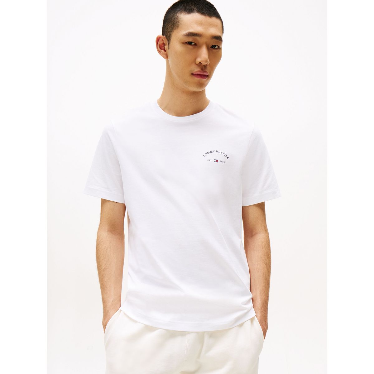 TOMMY HILFIGER - Polera Con Logo Hotel Blanco Tommy Hilfiger
