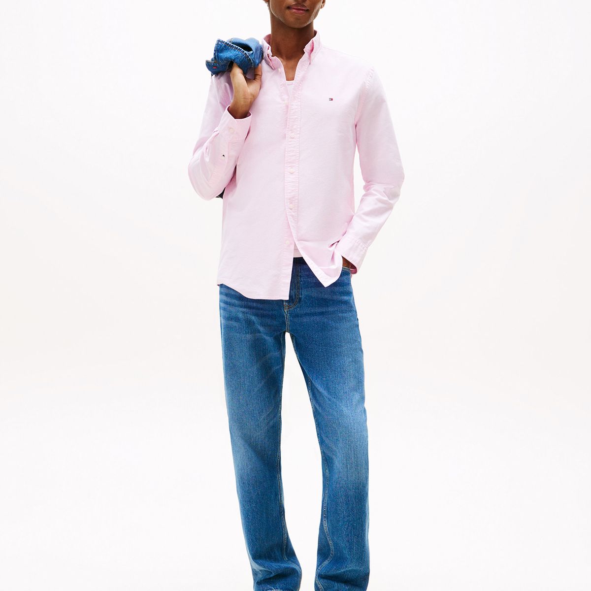 TOMMY HILFIGER - Camisa Oxford Heritage Regular Fit Rosado Tommy Hilfiger