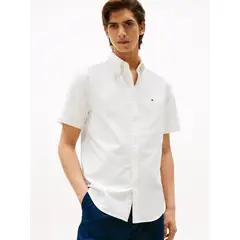 TOMMY HILFIGER - Camisa Oxford Regular Fit Blanco