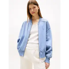 TOMMY HILFIGER - Polerón Tonal Bomber Celeste
