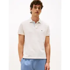 TOMMY HILFIGER - Polo Cuello A Contraste Con Logo Blanco