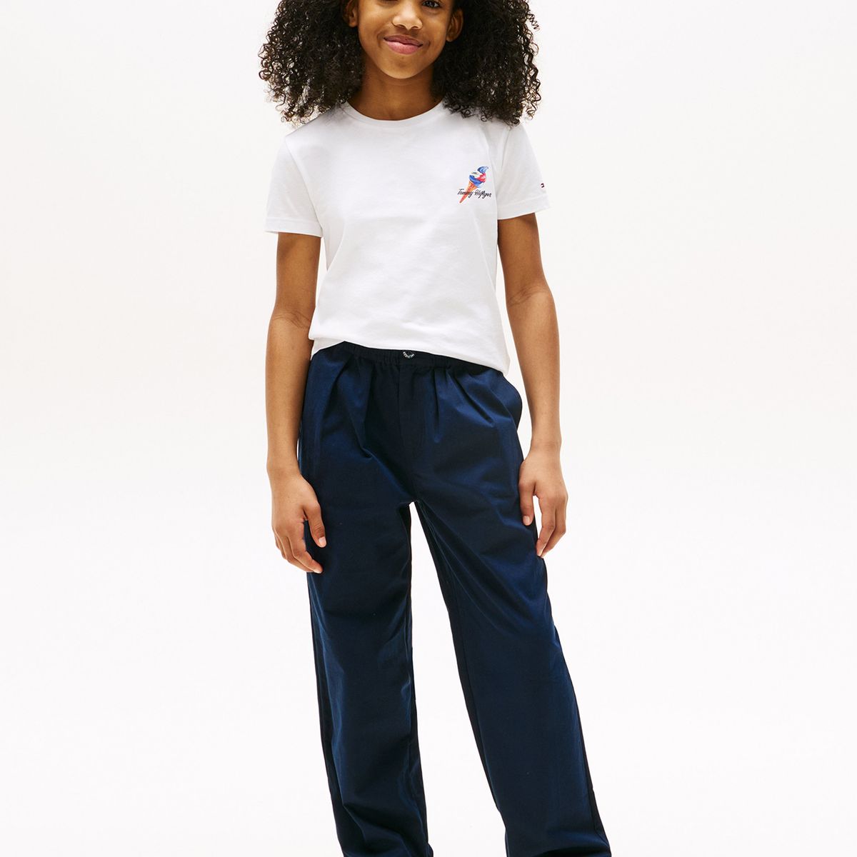 TOMMY HILFIGER - Polera Con Logo Gráfico Blanco Tommy Hilfiger