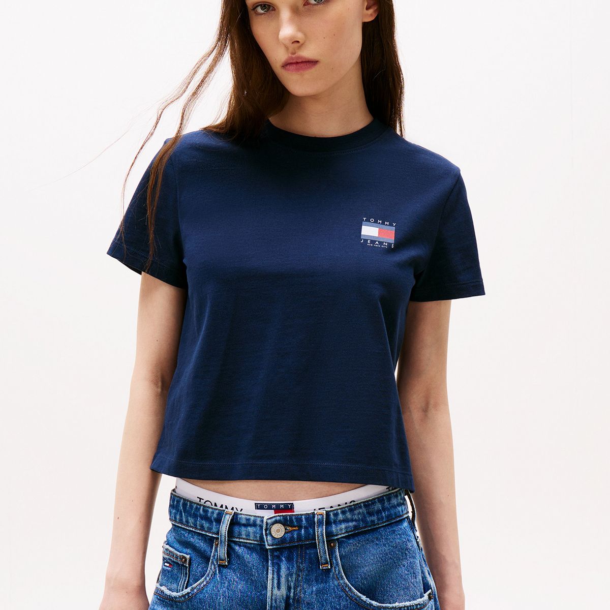 TOMMY HILFIGER - Polera Con Logo En La Parte Trasera Azul Tommy Jeans
