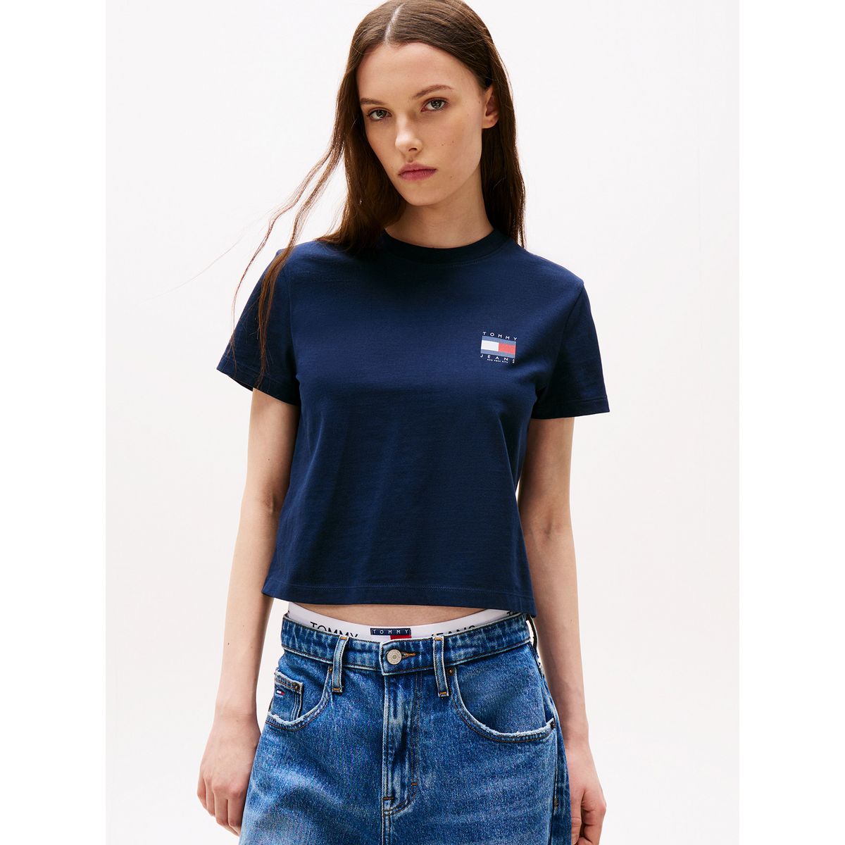 TOMMY HILFIGER - Polera Con Logo En La Parte Trasera Azul Tommy Jeans