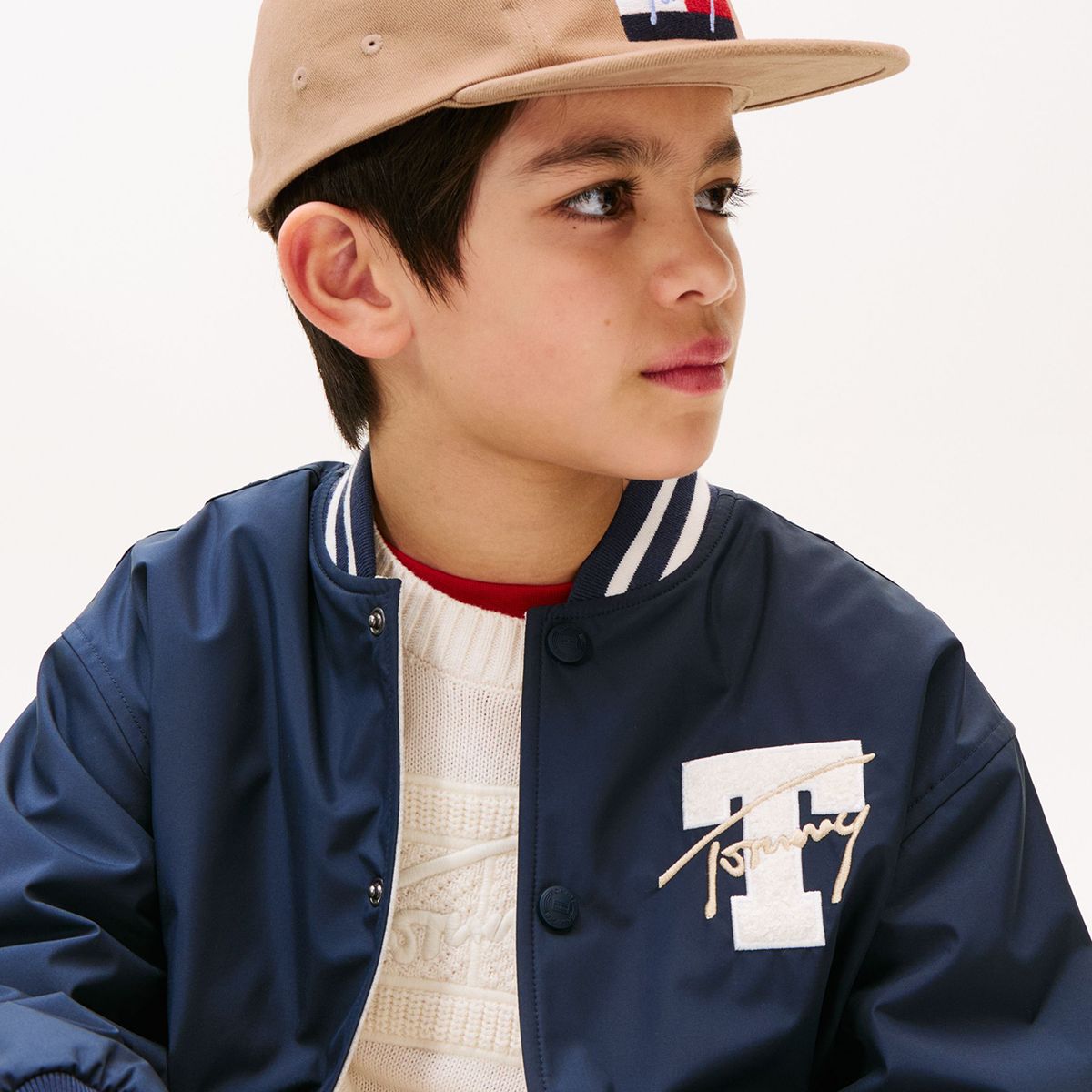 TOMMY HILFIGER - Jockey Script Flag Logo Beige Tommy Hilfiger