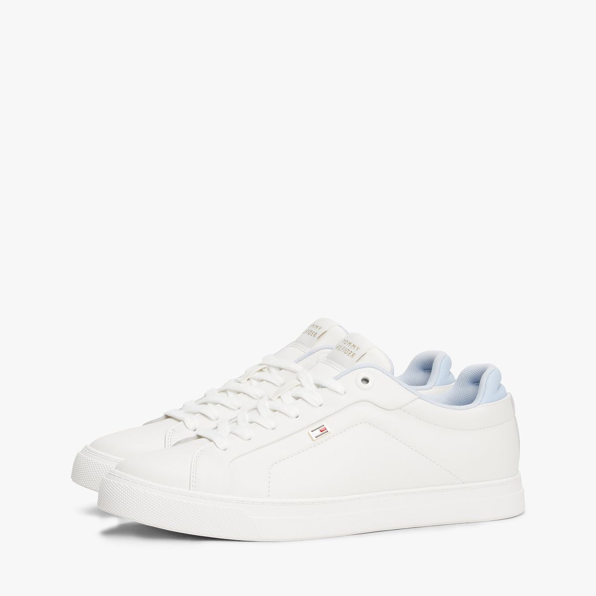 TOMMY HILFIGER - Zapatillas De Cuero Sporty Blanco Tommy Hilfiger