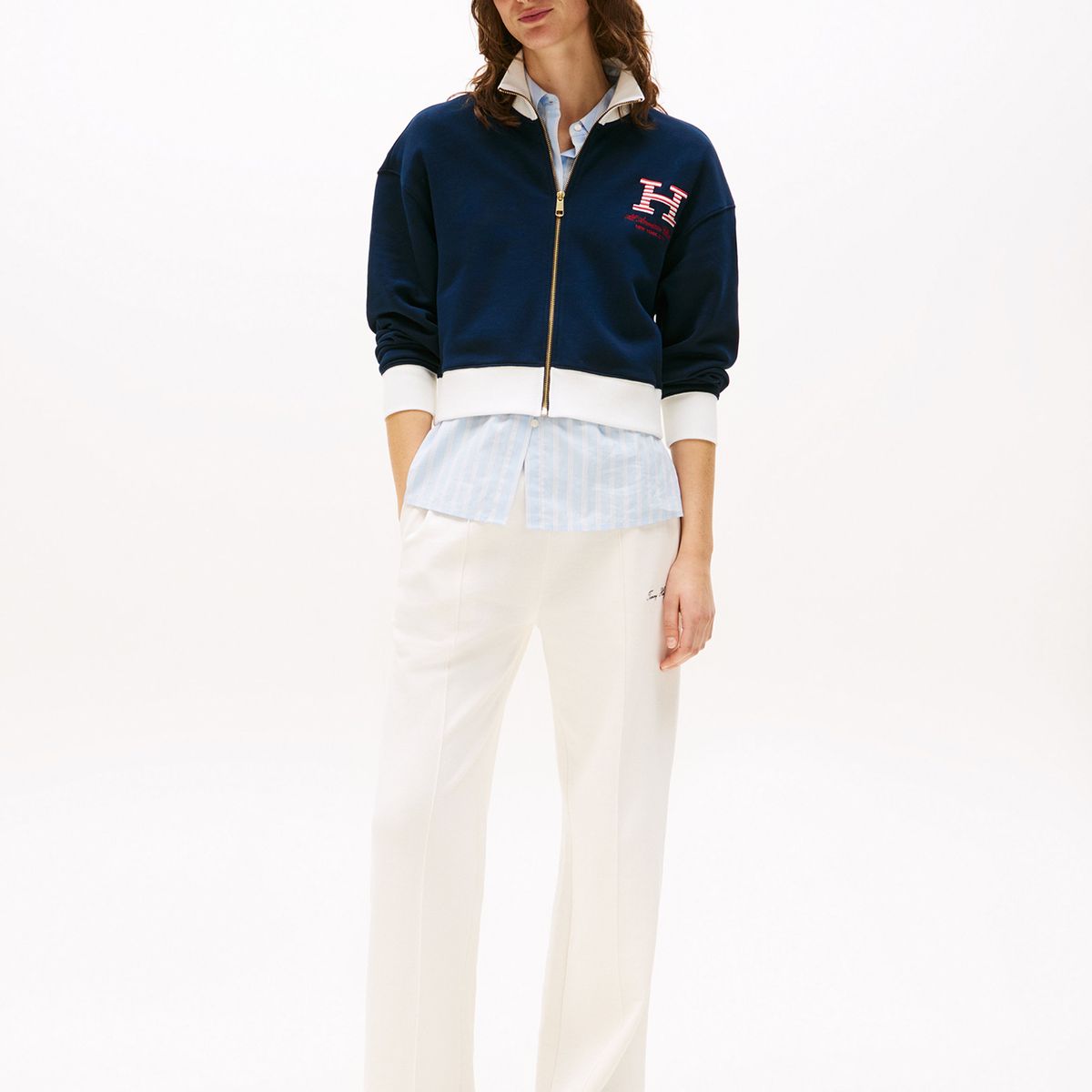 TOMMY HILFIGER - Zapatillas De Cuero Sporty Blanco Tommy Hilfiger