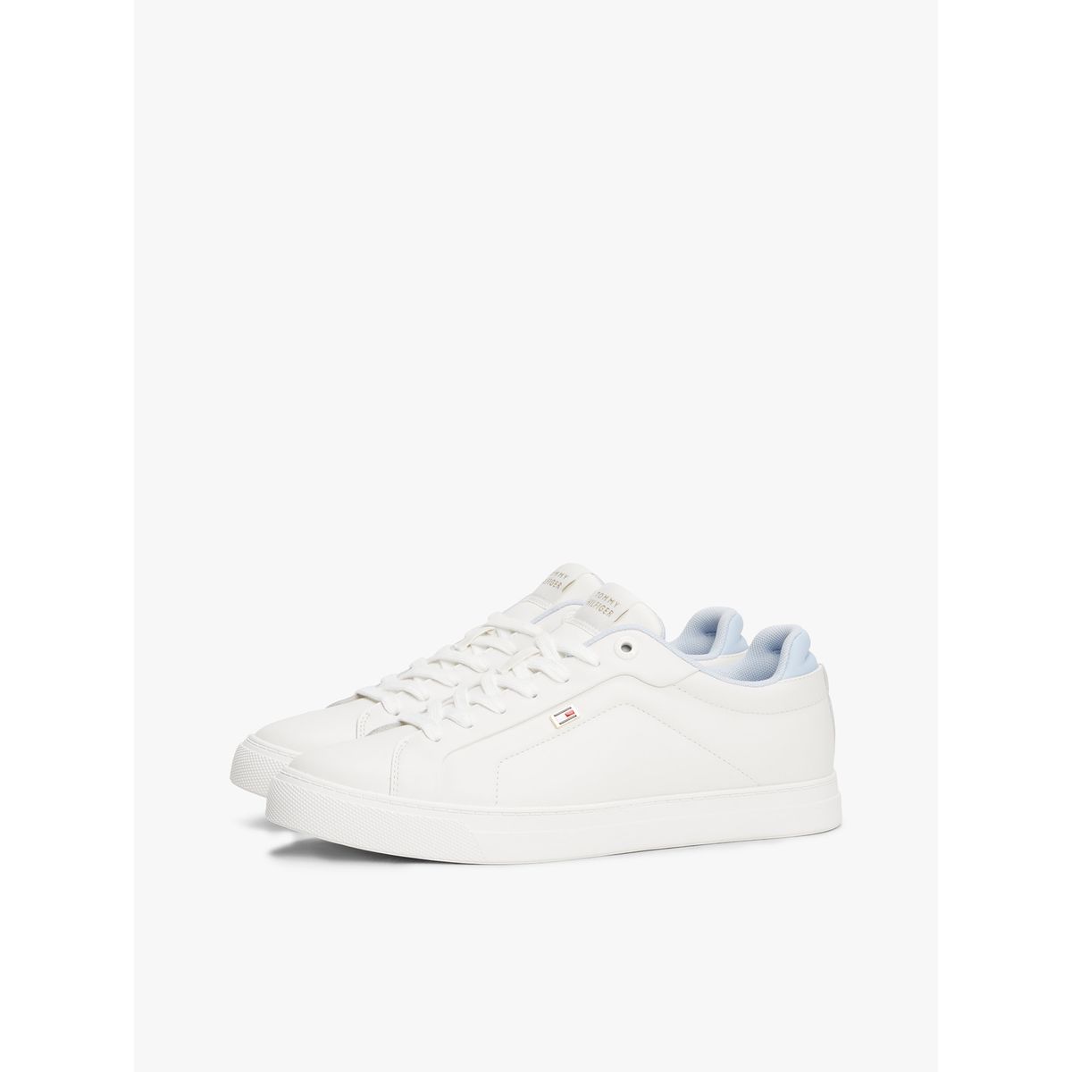 TOMMY HILFIGER - Zapatillas De Cuero Sporty Blanco Tommy Hilfiger