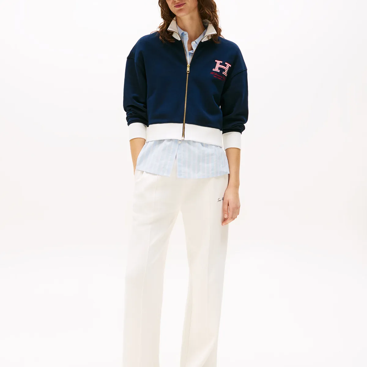 TOMMY HILFIGER - Zapatillas De Cuero Sporty Blanco Tommy Hilfiger