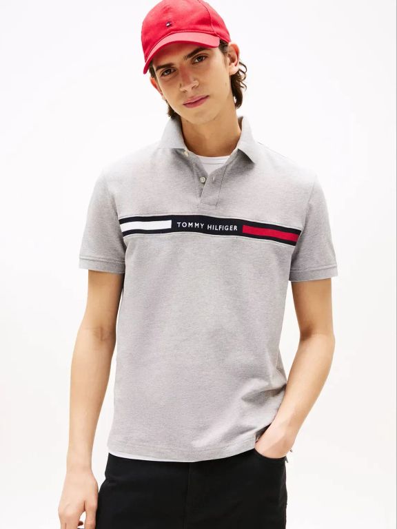 Polo Chest Insert Logo Gris Gris S