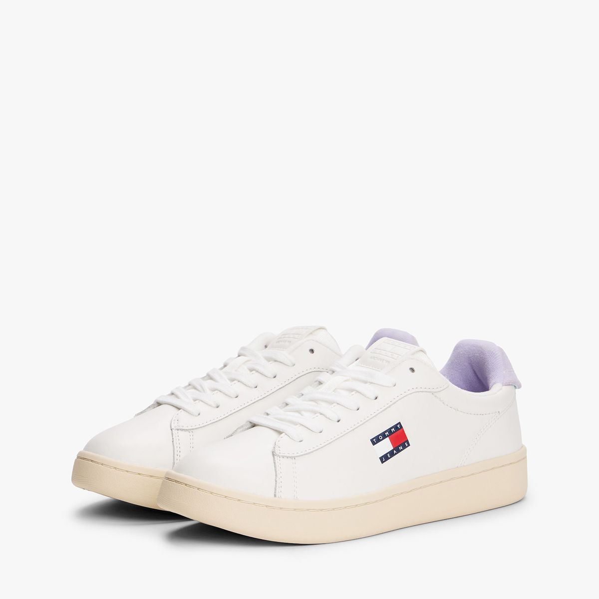 TOMMY HILFIGER - Zapatillas Archive De Cuero Blanco Tommy Jeans