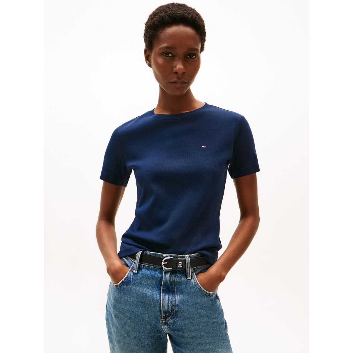 TOMMY HILFIGER - Polera Cody Slim Fit Azul Tommy Hilfiger