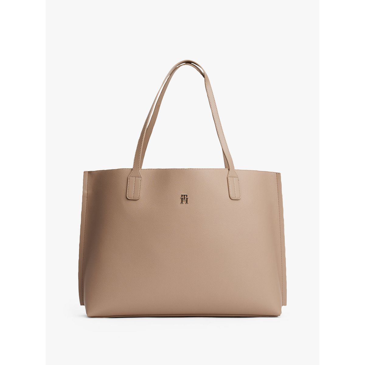 TOMMY HILFIGER - Tote Distinct Monogram Beige Tommy Hilfiger