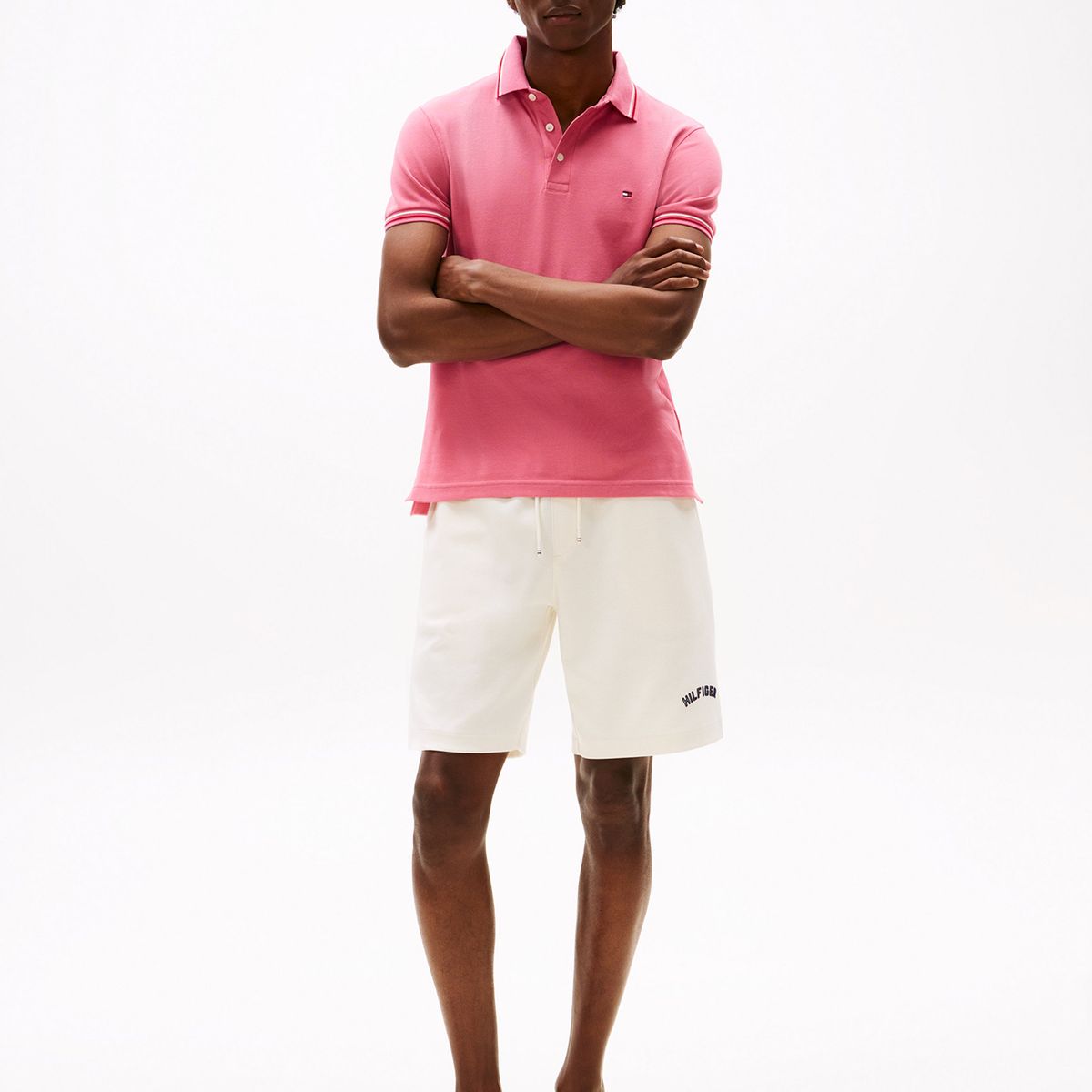 TOMMY HILFIGER - Polo Seasonal Ribeteado Slim Fit Rosado Tommy Hilfiger