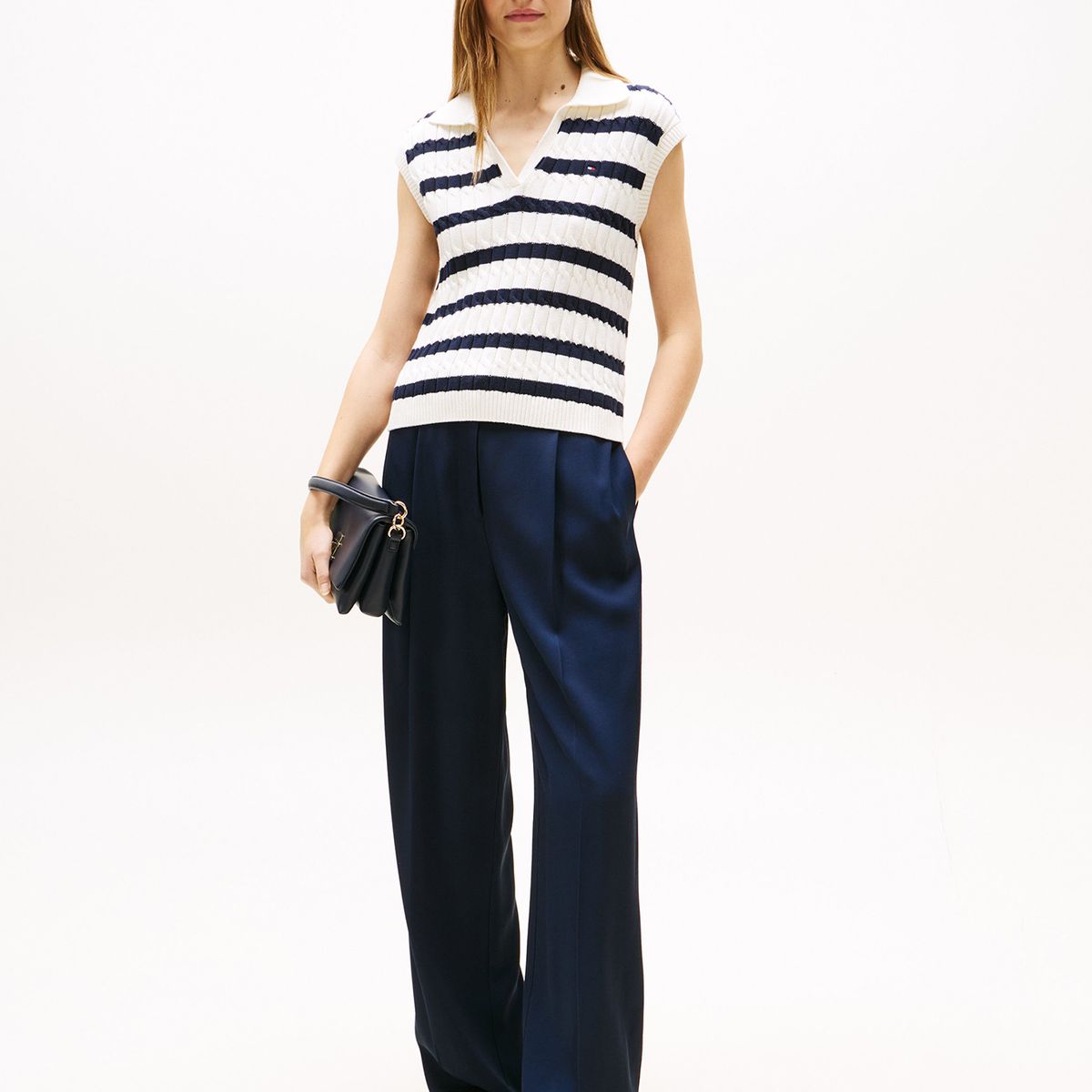 TOMMY HILFIGER - Sweater Trenzado Sin Mangas Multicolor Tommy Hilfiger