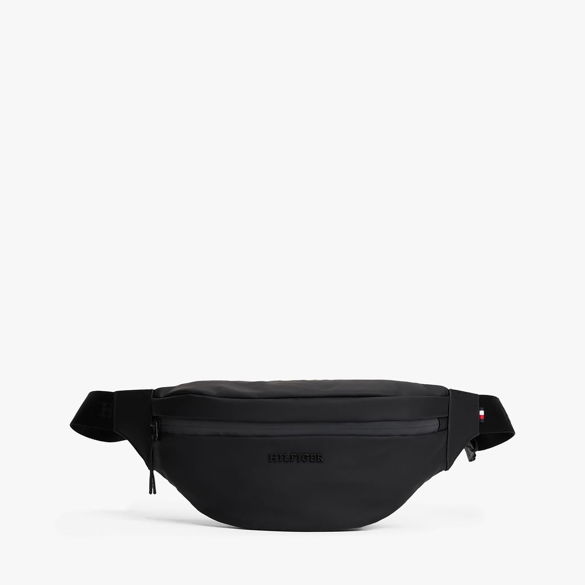 TOMMY HILFIGER - Banano Con Logo Texturizado Negro Tommy Hilfiger