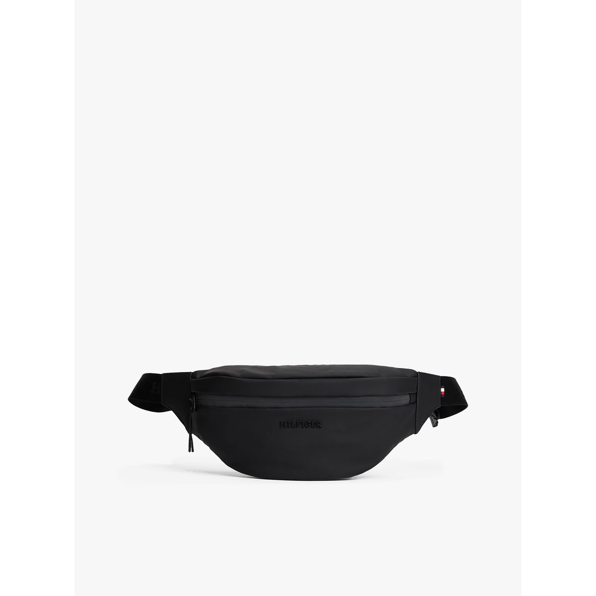 TOMMY HILFIGER - Banano Con Logo Texturizado Negro Tommy Hilfiger