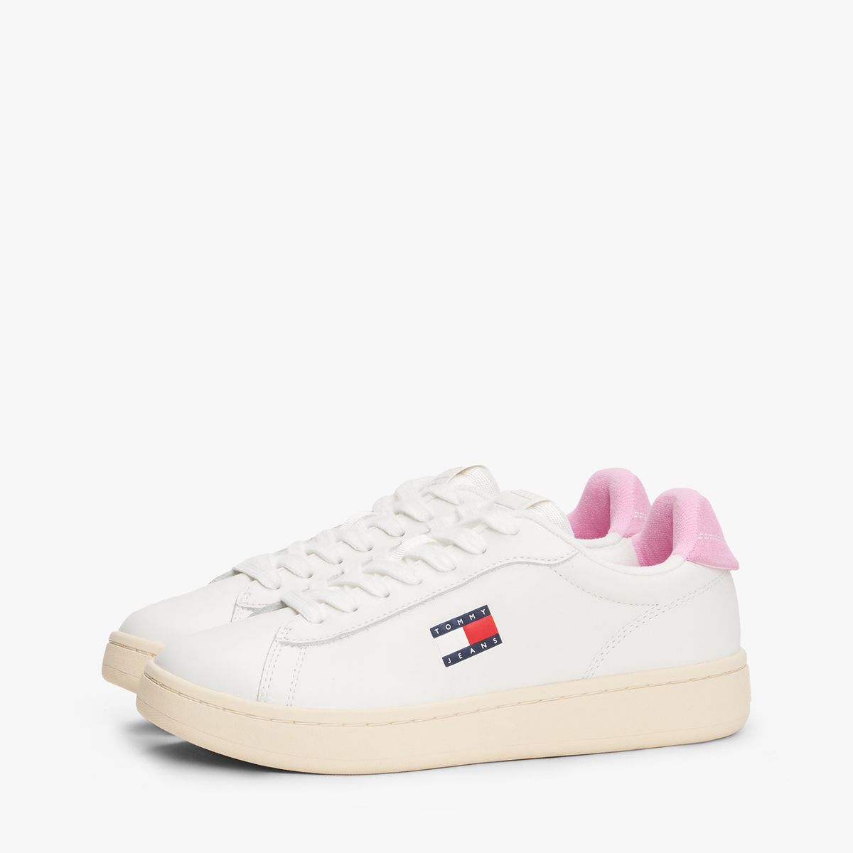 TOMMY HILFIGER - Zapatillas Archive De Cuero Blanco Tommy Jeans