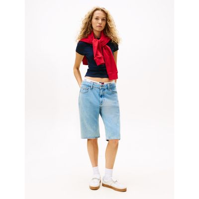 Imagen 2 del producto Polera Slim Fit Con Logo Lineal Azul Tommy Jeans