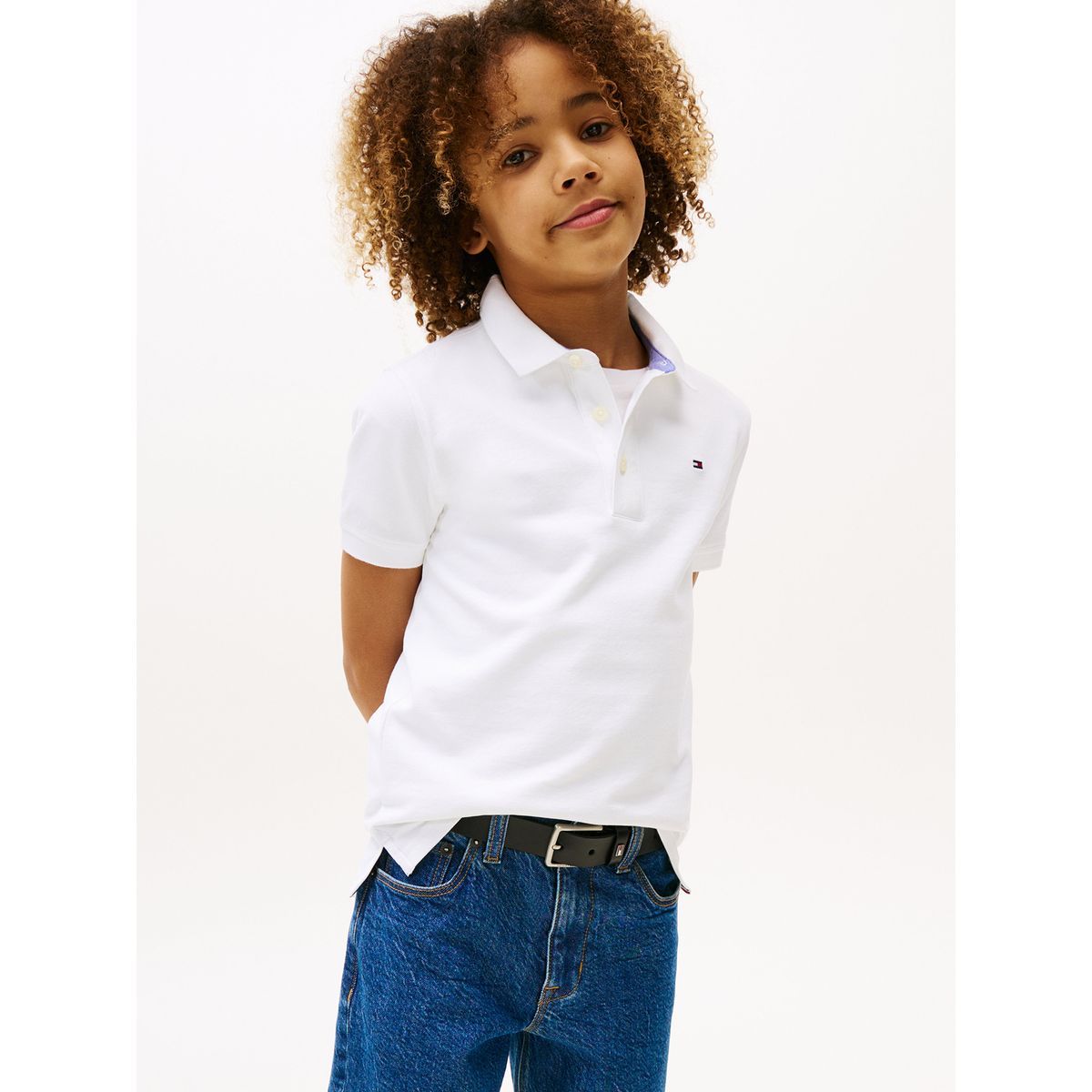TOMMY HILFIGER - Polo Manga Corta Con Logo Blanco Tommy Hilfiger