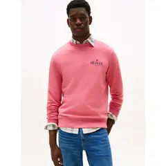 TOMMY HILFIGER - Polerón Stacked Con Logo Rosado