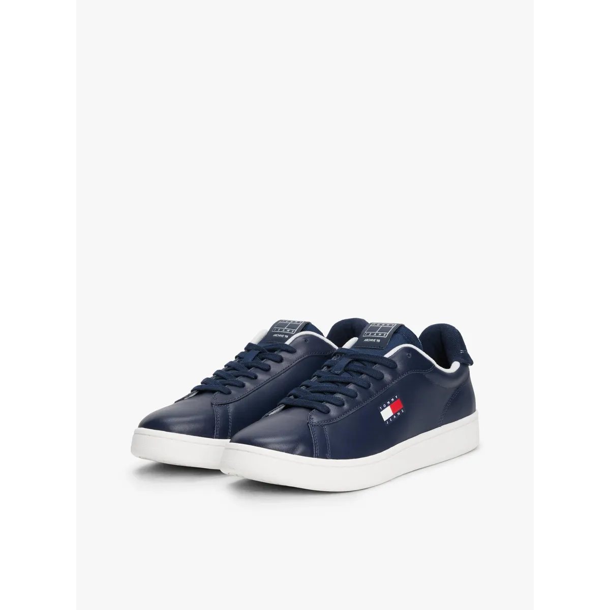 TOMMY HILFIGER - Zapatillas Archive De Cuero Azul Tommy Jeans