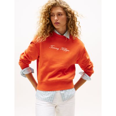 Imagen 1 del producto Polerón Con Logo Script Bordado Naranjo