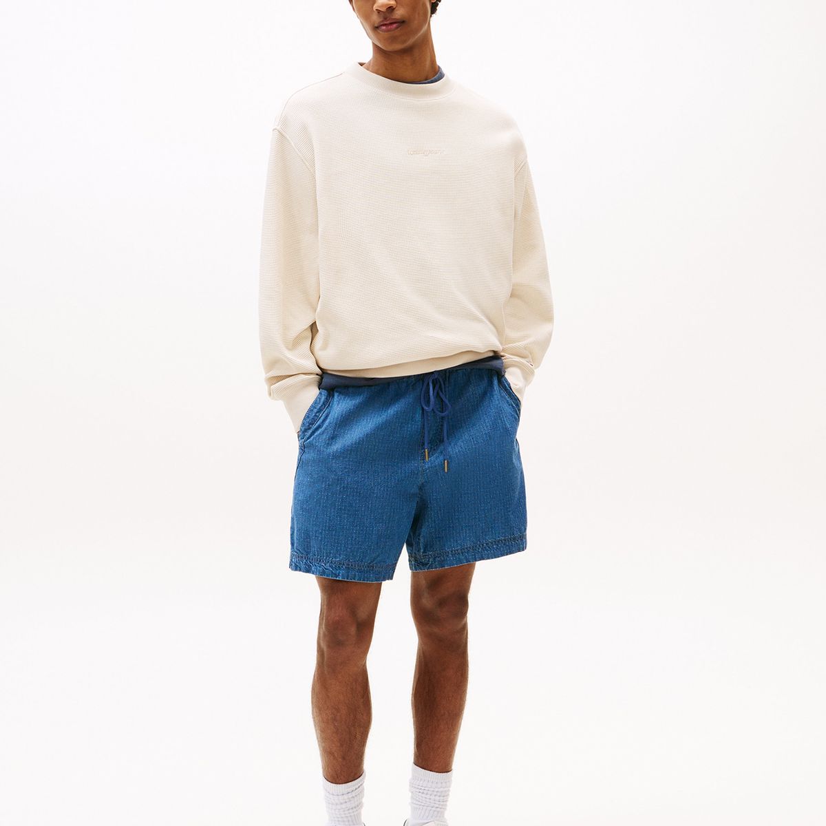 TOMMY HILFIGER - Short Amplio De Tejido Ripstop Azul Tommy Jeans