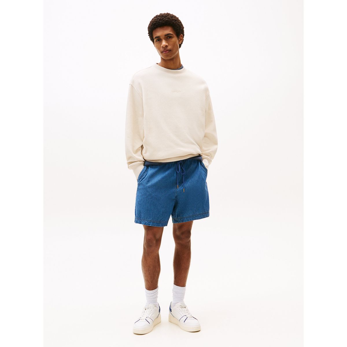 TOMMY HILFIGER - Short Amplio De Tejido Ripstop Azul Tommy Jeans