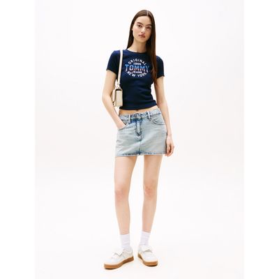 Imagen 2 del producto Polera Acanalada Con Logo New York Azul Tommy Jeans