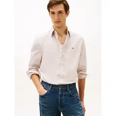 TOMMY HILFIGER - Camisa Oxford Heritage Regular Fit Beige