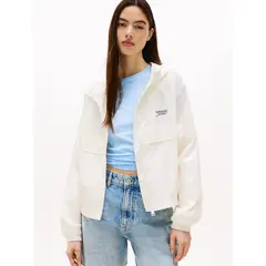 TOMMY HILFIGER - Cortavientos Jacquard Repelente Al Agua Blanco Tommy Jeans