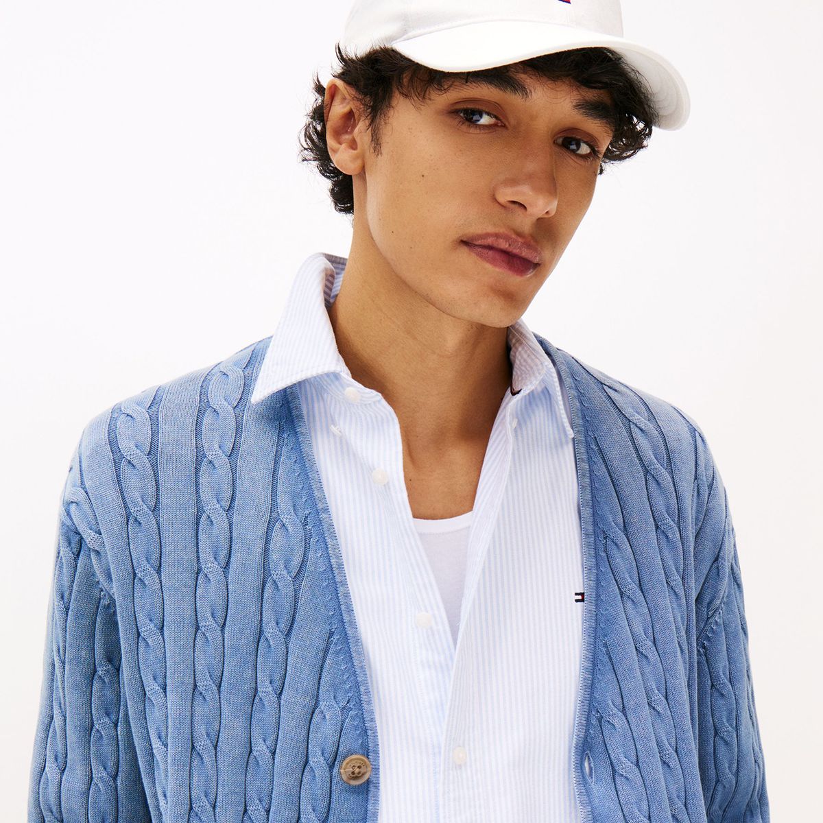 TOMMY HILFIGER - Jockey Flag Linen Con Logo Blanco Tommy Hilfiger