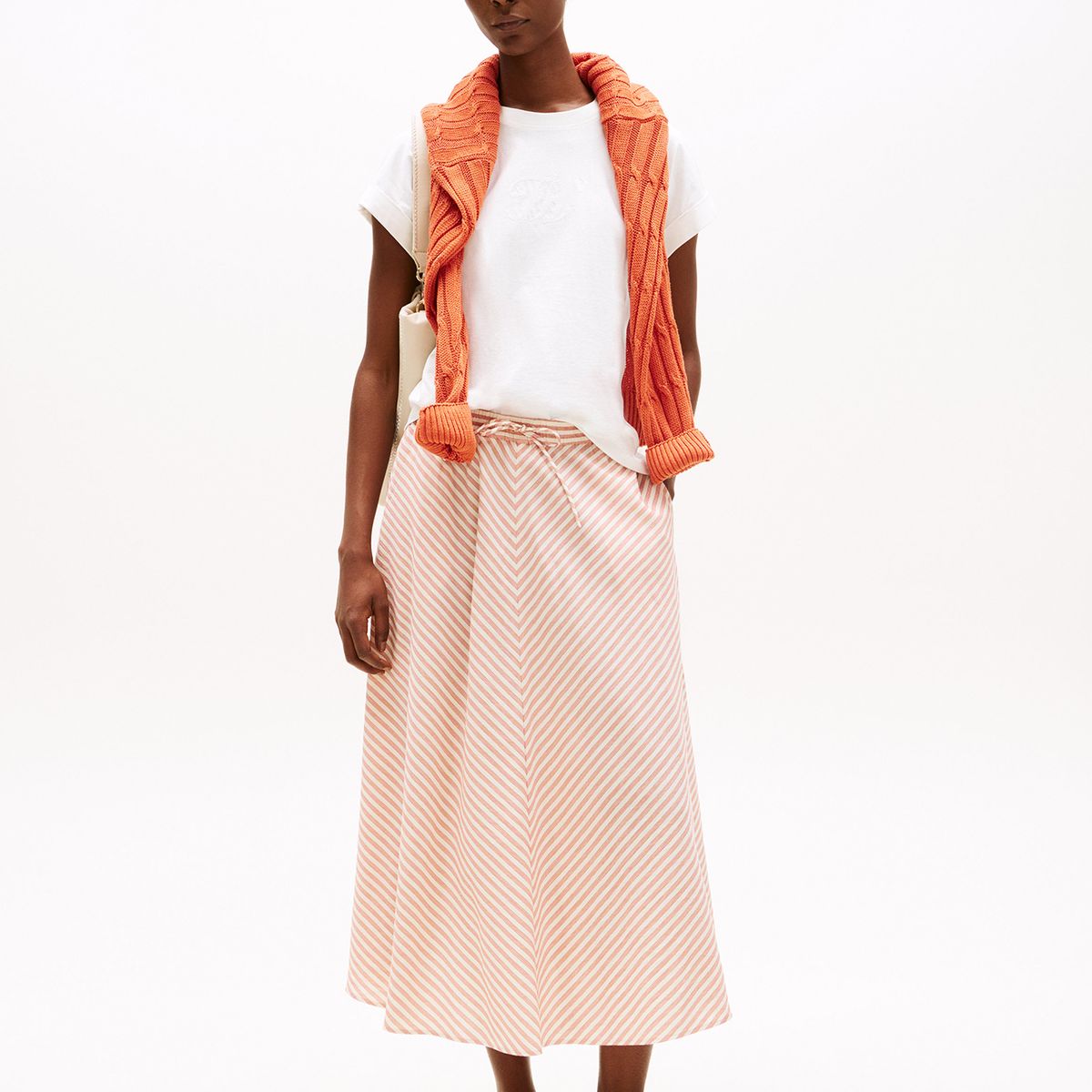 TOMMY HILFIGER - Polera Con Logo Floral Script Blanco Tommy Hilfiger