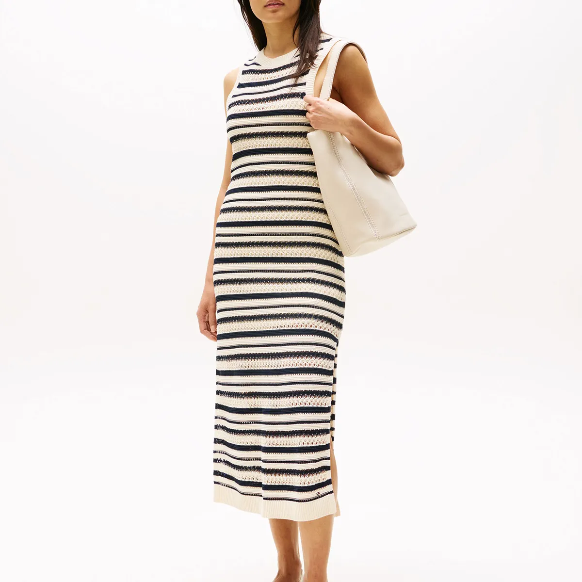 TOMMY HILFIGER - Vestido Punto Croché Slim Fit Multicolor Tommy Hilfiger