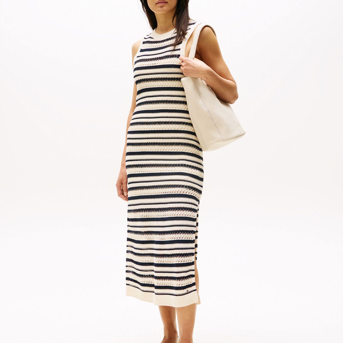 TOMMY HILFIGER - Vestido Punto Croché Slim Fit Multicolor Tommy Hilfiger