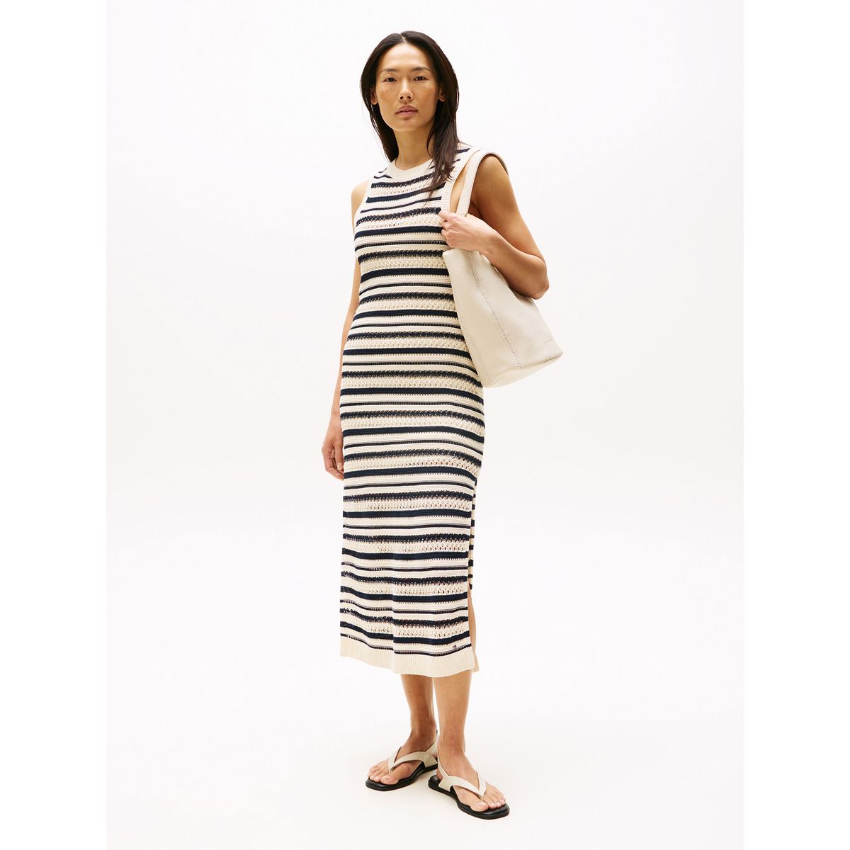 TOMMY HILFIGER - Vestido Punto Croché Slim Fit Multicolor Tommy Hilfiger