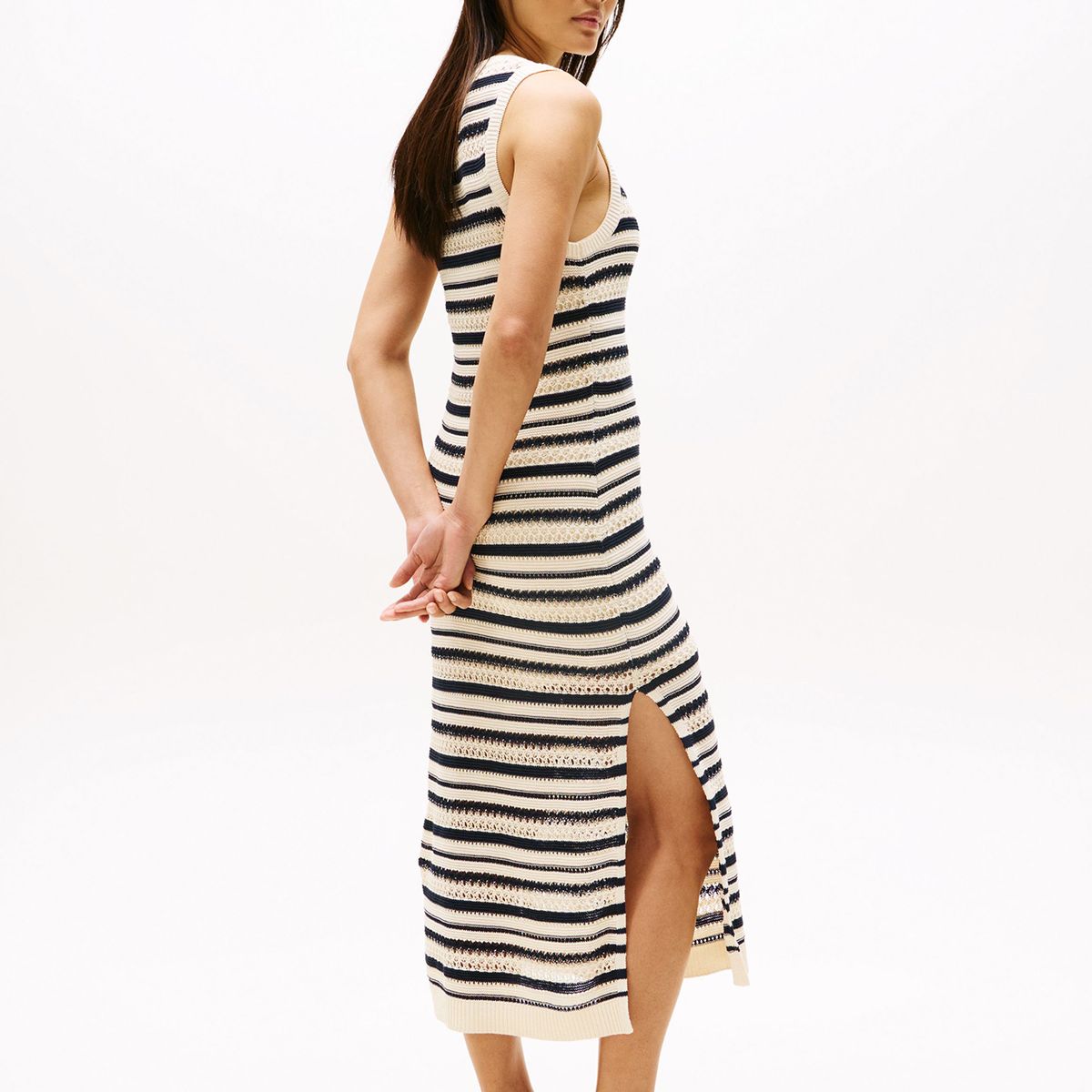 TOMMY HILFIGER - Vestido Punto Croché Slim Fit Multicolor Tommy Hilfiger