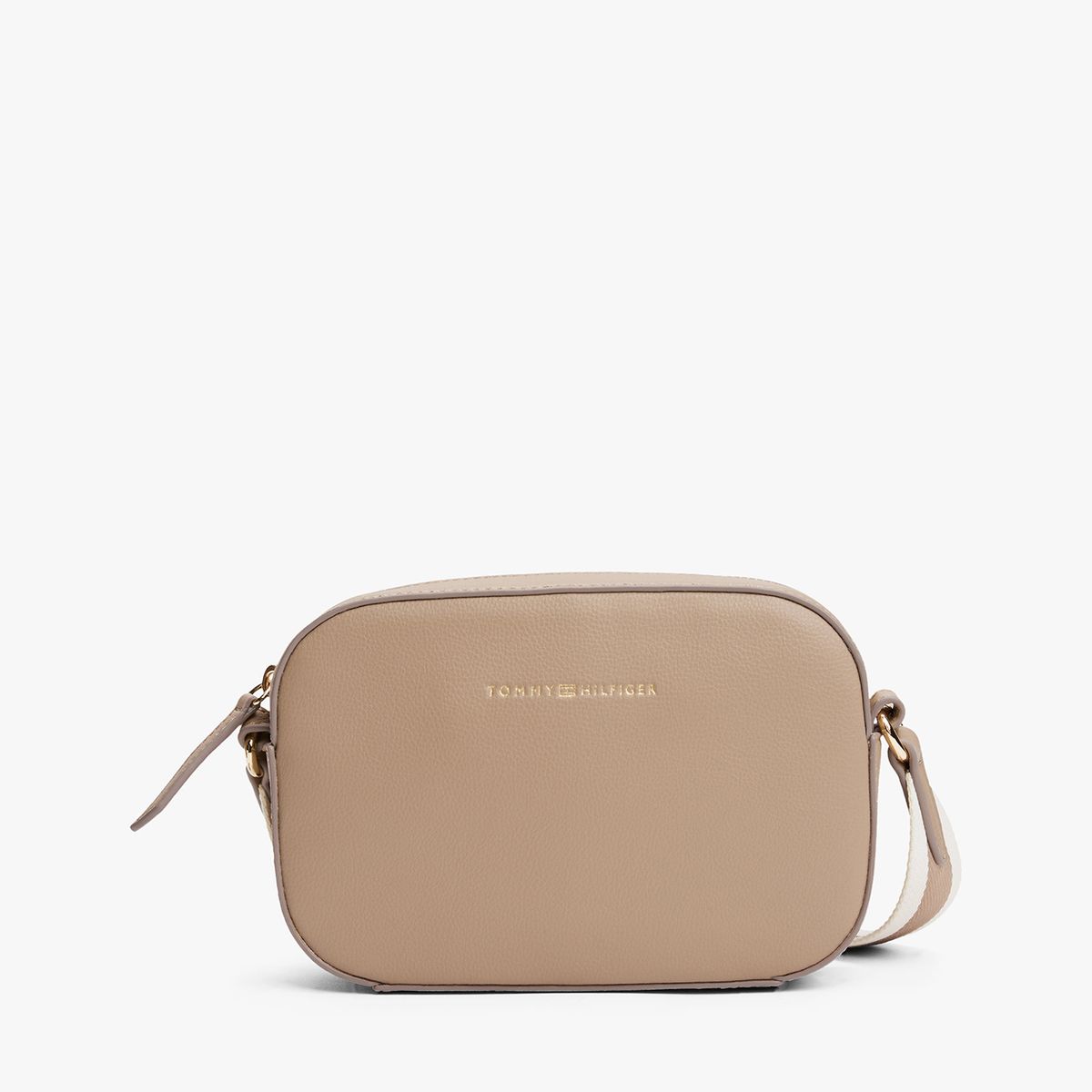 TOMMY HILFIGER - Bandolera Con Logo Webbing Beige Tommy Hilfiger