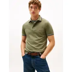 TOMMY HILFIGER - Polo Seasonal Ribeteado Slim Fit Verde