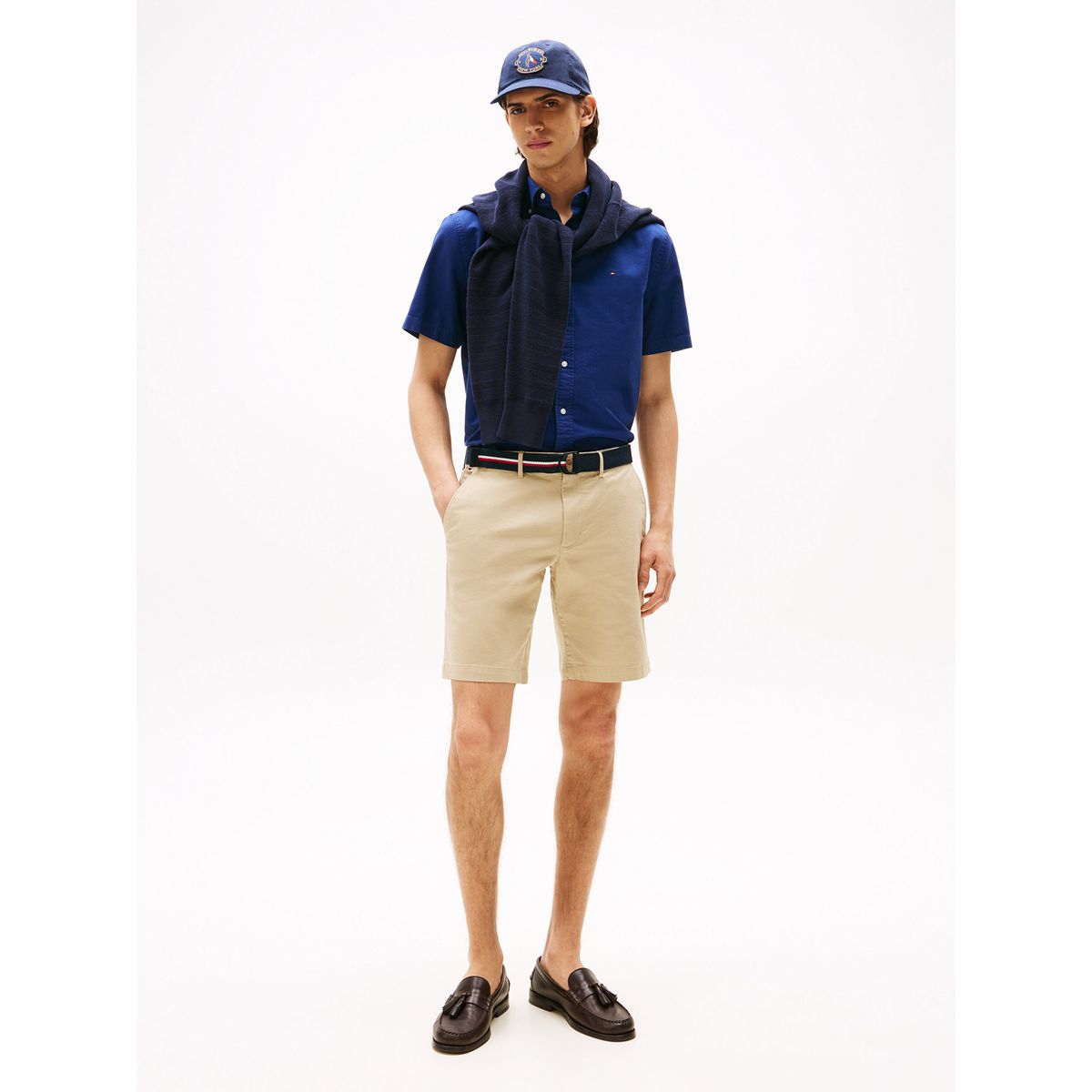TOMMY HILFIGER - Short Brooklyn Con Cinturón Beige Tommy Hilfiger