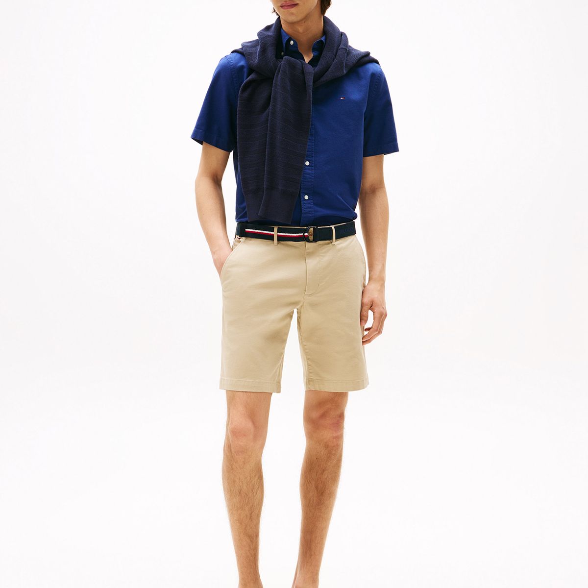 TOMMY HILFIGER - Short Brooklyn Con Cinturón Beige Tommy Hilfiger