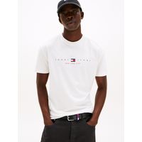 Polera Flag Linear Logo Blanco Tommy Jeans